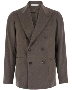 Tagliatore Montecarlo Double-Breasted Blazer - Gray