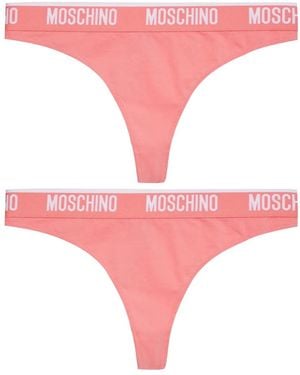 Moschino Set de dos calzoncillos con logo - Rosa