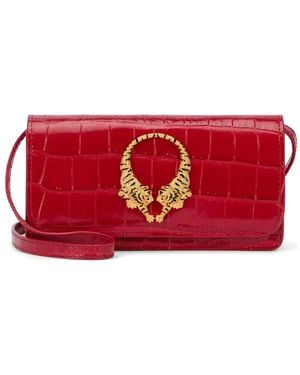 Roberto Cavalli Mini Tiger-Motif Shoulder Bag - Red