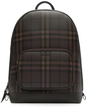 Burberry City Check Zip Backpack - Black