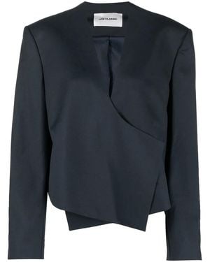 Low Classic Asymmetric Wool-Blend Jacket - Blue