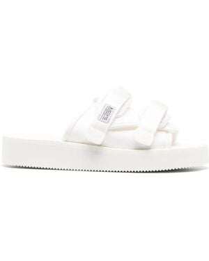 Suicoke Moto-Po Pantoletten Mit Klettverschluss - Weiß