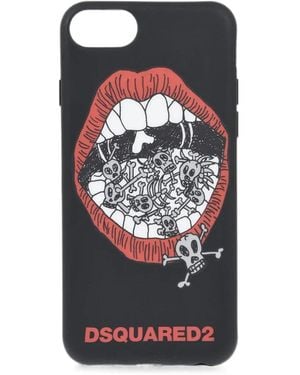 DSquared² Logo-Print Iphone 8 Plus Phone Case - Black