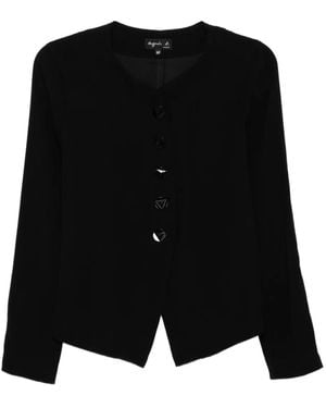 agnès b. Button-Up Blouse - Black