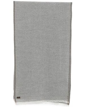 Canali Frayed Scarf - Gray