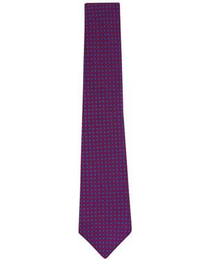 Kiton Corbata De Seda Con Motivo Geométrico - Morado