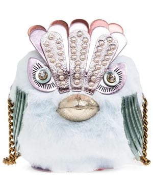 Kurt Geiger Pom Pom Eagle Mini Bag - White