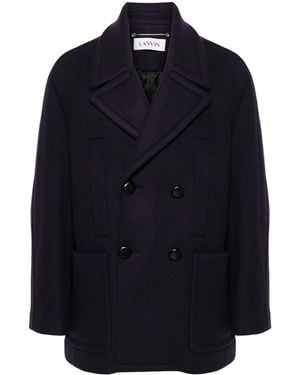 Lanvin Double-Breasted Coat - Blue