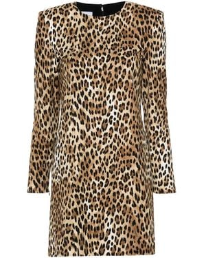 Moschino Leopard-Print Mini Dress - Brown