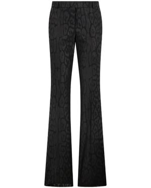 Roberto Cavalli Printed Flared Trousers - Black