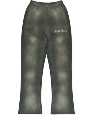 THIRTEENTH STUDIO Logo-Detail Faded Track Trousers - Green