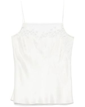 Carine Gilson Pyjamatop Met Kant - Wit