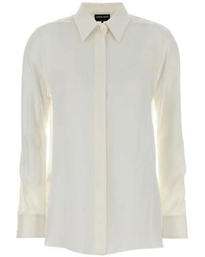Giorgio Armani Concealed-Front Shirt - White