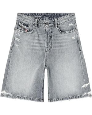 DIESEL De-Sire-Short Distressed-Finish Shorts - Grey