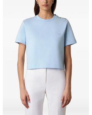 Brooks Brothers Camiseta Bordada Con Detalle De Botones - Azul