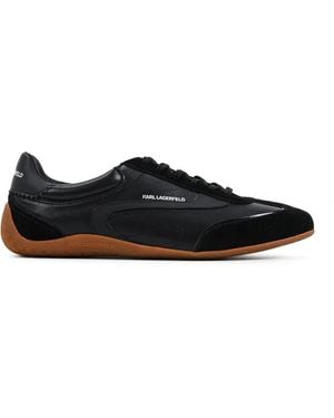 KARL LAGERFELD Panelled Leather Trainers - Black