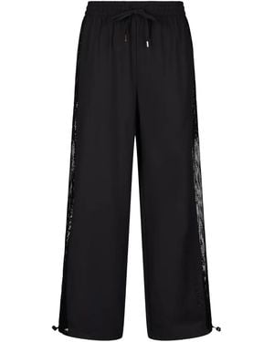 Liu Jo Mesh-Panelled Pants - Black