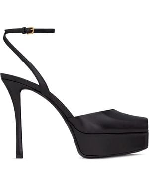 Saint Laurent 120Mm La Scandale Platform Sandals - Black