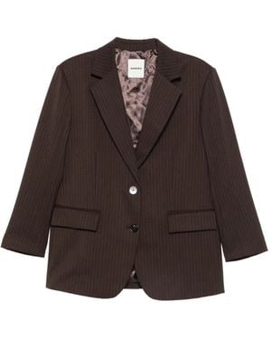 Sandro Pinstripe-Pattern Blazer - Brown
