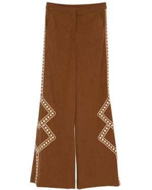 Ba&sh Taos Embroidered Pants - Brown