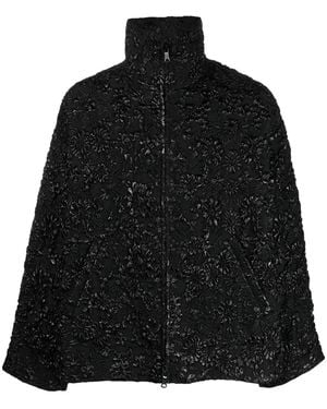 Valentino Garavani Floral-Jacquard Brocade-Effect Jacket - Black