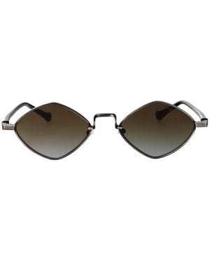 Emporio Armani Geometric-Frame Sunglasses - Metallic