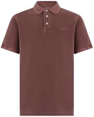 GANT Sunfaded Cotton Polo Shirt - Red