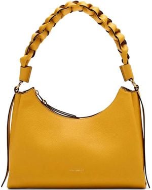 Coccinelle Braided-handle leather shoulder bag - Amarillo