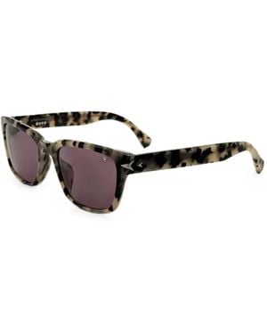John Varvatos Tortoiseshell-Effect Square-Frame Sunglasses - Multicolore