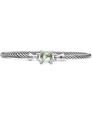 David Yurman Sterling Chatelaine Diamond Bracelet (3Mm) - White
