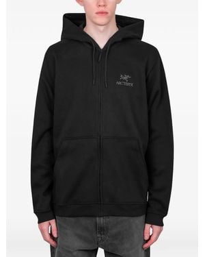 Arc'teryx Kapuzenjacke mit Logo-Stickerei - Schwarz