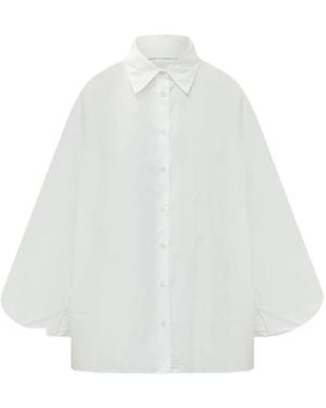 SOSUE Antonia Balloon-Sleeve Blouse - White