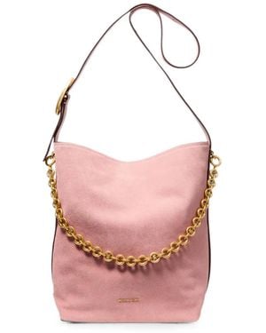 Michael Kors Large Nolita Suede Shoulder Bag - Pink