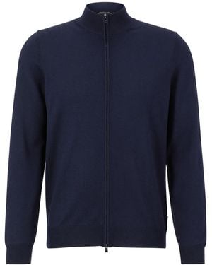 BOSS Cardigan Con Zip - Blu