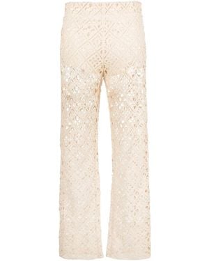 Off-White c/o Virgil Abloh Cotton-Blend Lace Trousers - Natural