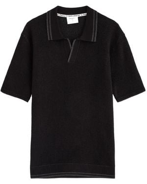 Percival Cassette Cotton Polo Shirt - Black