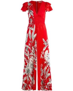 Alice + Olivia Bennet Wide-Leg Jumpsuit - Red