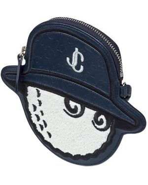 Jimmy Choo X Malbon Logo-Embroidered Pouch - Blue