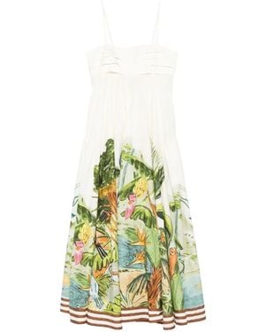 ALÉMAIS X Mokshini Toucan Tango Maxi Dress - White
