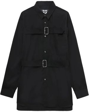 COMME DES GARÇON BLACK Buckled Cotton Shirt - Black