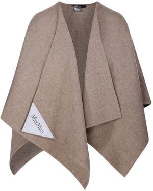 Max Mara Alpaca And Wool Cape - Brown