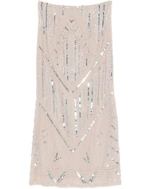 forte_forte Embroidered Long Skirt - Natural