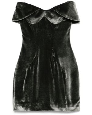 Mugler Velvet Mini Dress - Black