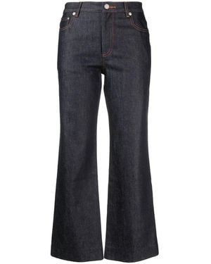 A.P.C. Mid-Rise Cropped Jeans - Blue