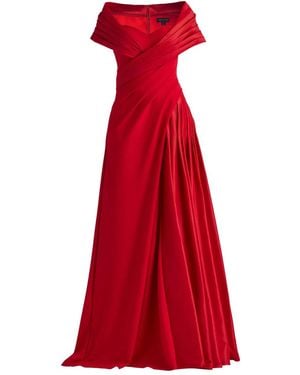 Tadashi Shoji Robe Longue À Détail Noué - Rouge