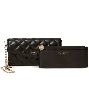 Twinset Set Of Document Folders With Logo - Black