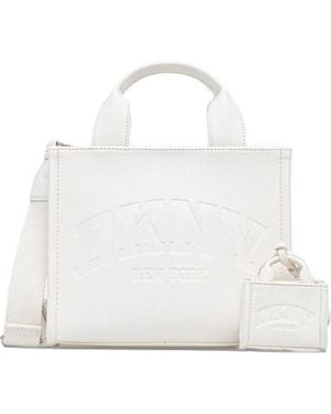 DKNY Logo-Embossed Tote Bag - White