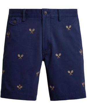 Polo Ralph Lauren Embroidered Shorts - Blue