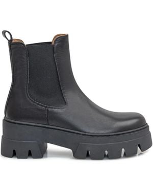 Ennequadro Leather Chelsea Boots - Black