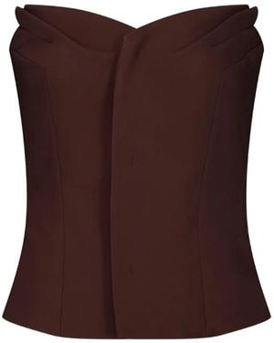 OTTOLINGER Gathered Top - Brown